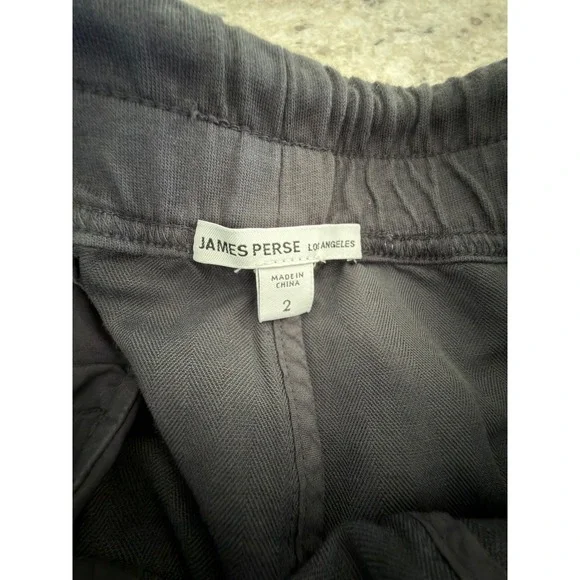 James Perse Gray Drawstring Jogger Pants Size 2 Relaxed Fit - Picture 3 of 7